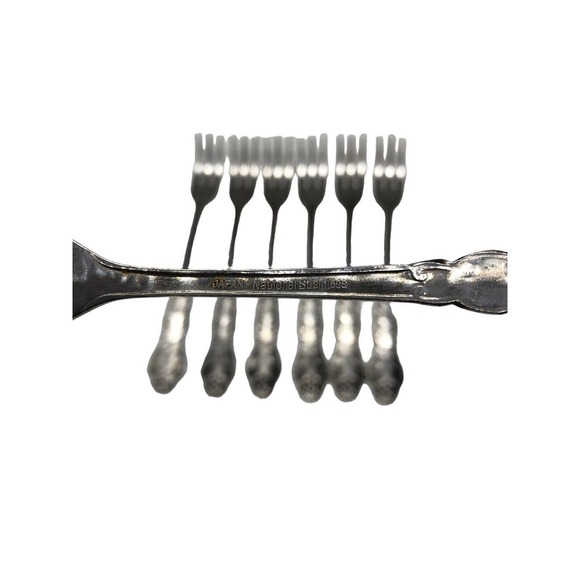 National Stainless Flatware Nancy Japan Forks Relish Olive Fish Long Lot 7 - Picture 5 of 5